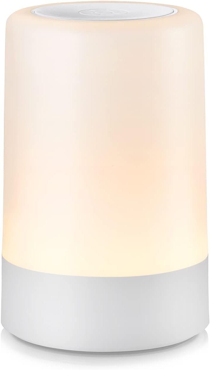 Nursery Night Light for Baby, Portable LED Touch Night Lamp for Kids and Adult, Breastfeeding, Sleep Aid, USB Rechargeable Nursing Lamp, Bedside Dimmable Warm Night Light, Soft Eye Caring