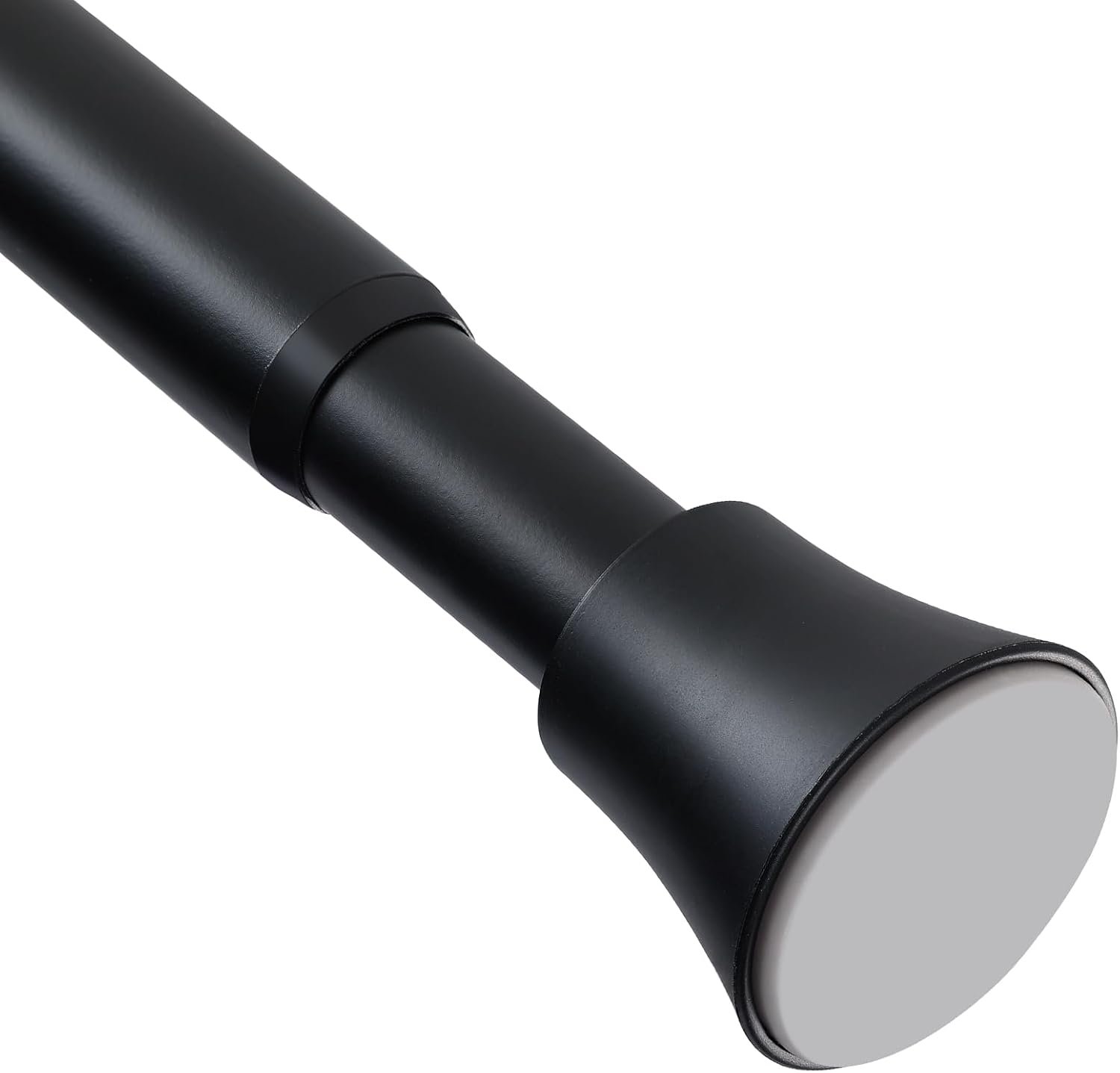 Black Shower Curtain Rod – Tension Curtain Rod Adjustable 32 to 78 inch Spring Tension Shower Rod No Drilling Non Slip, Matte Black