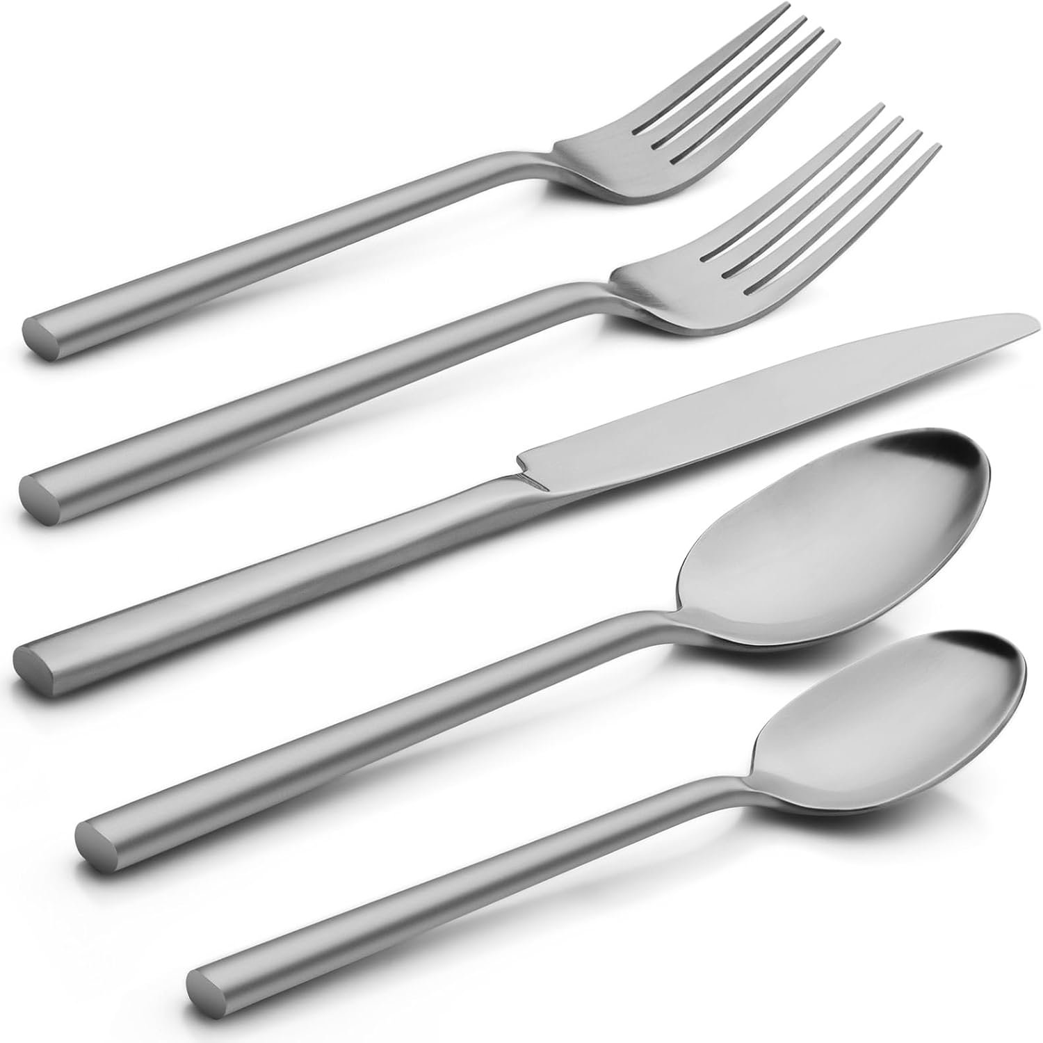 Alata Potter 20-Piece Forged Stainless Steel Matte Flatware Set for 4