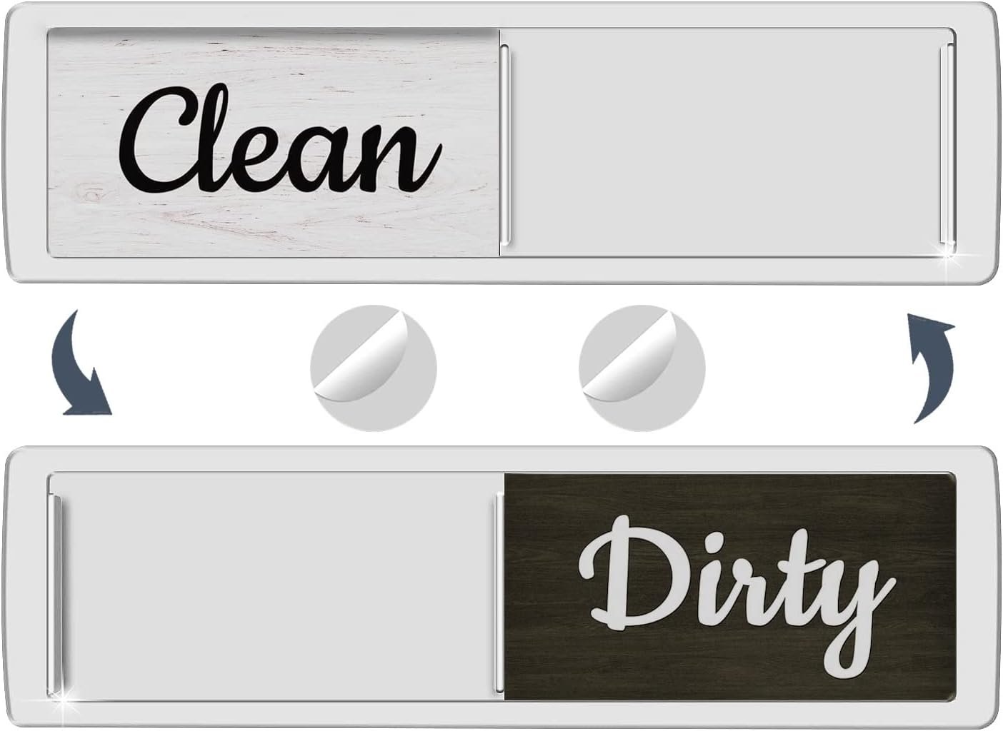 Oxepleus Clean Dirty Magnet for Dishwasher Farmhouse Design (A-Silver)