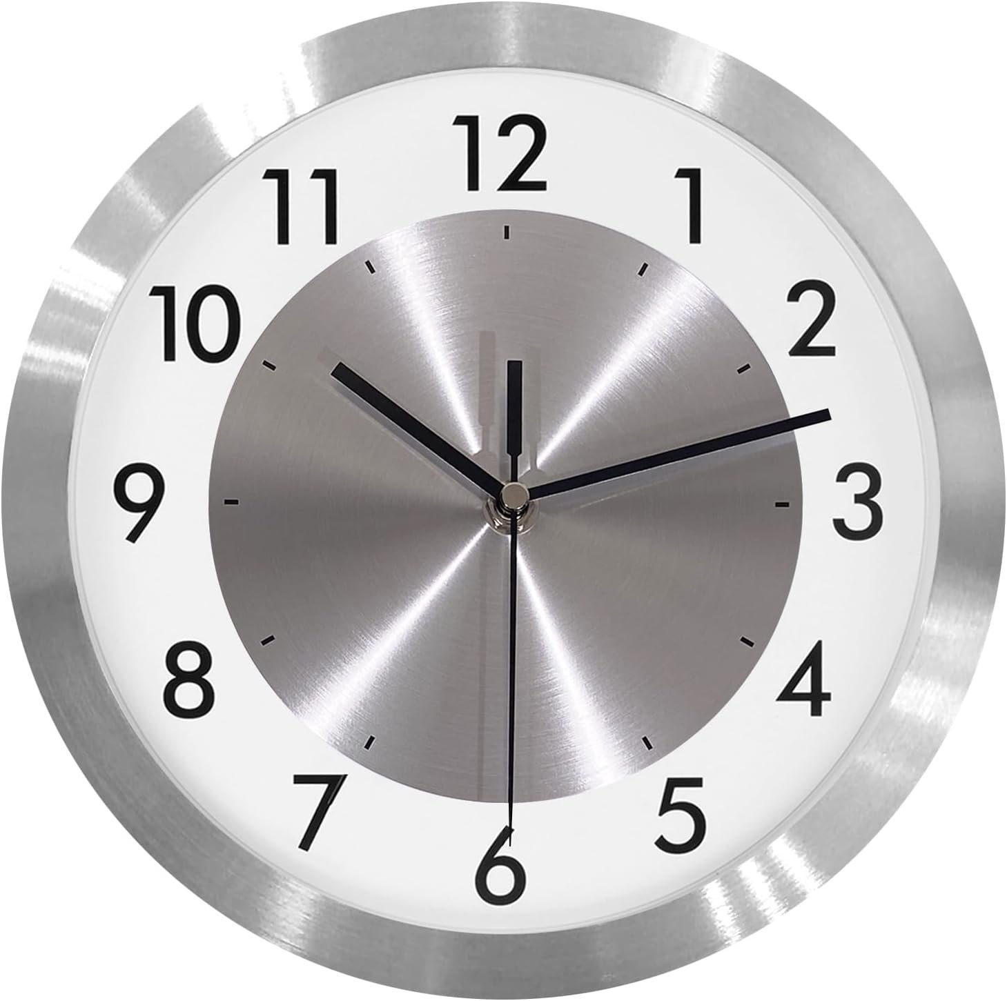 Modern Silent Non Ticking Wall Clock Battery Operated for Kitchen,12in