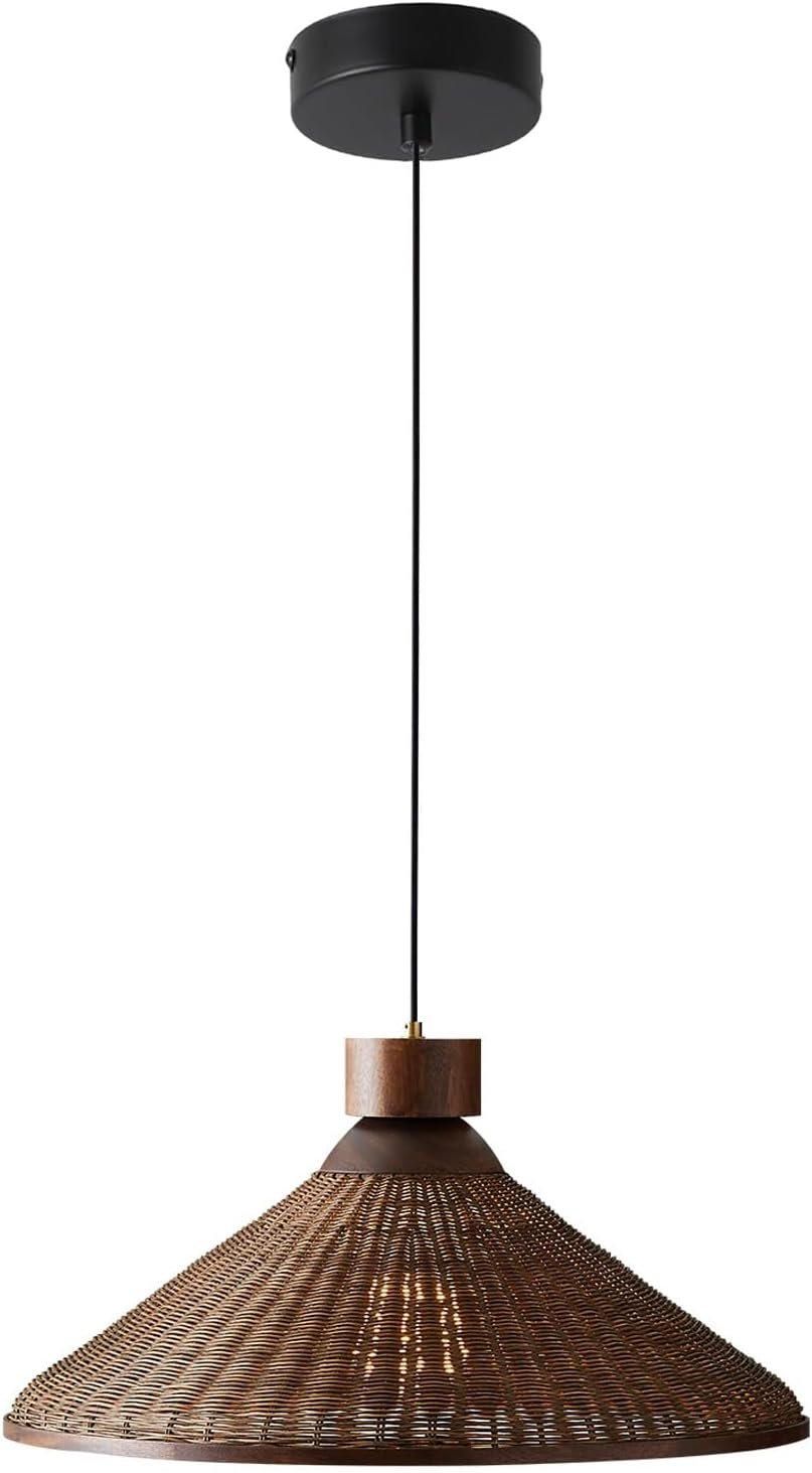 Rattan Woven Pendant Hanging Lighting Wicker Bamboo Chandelier