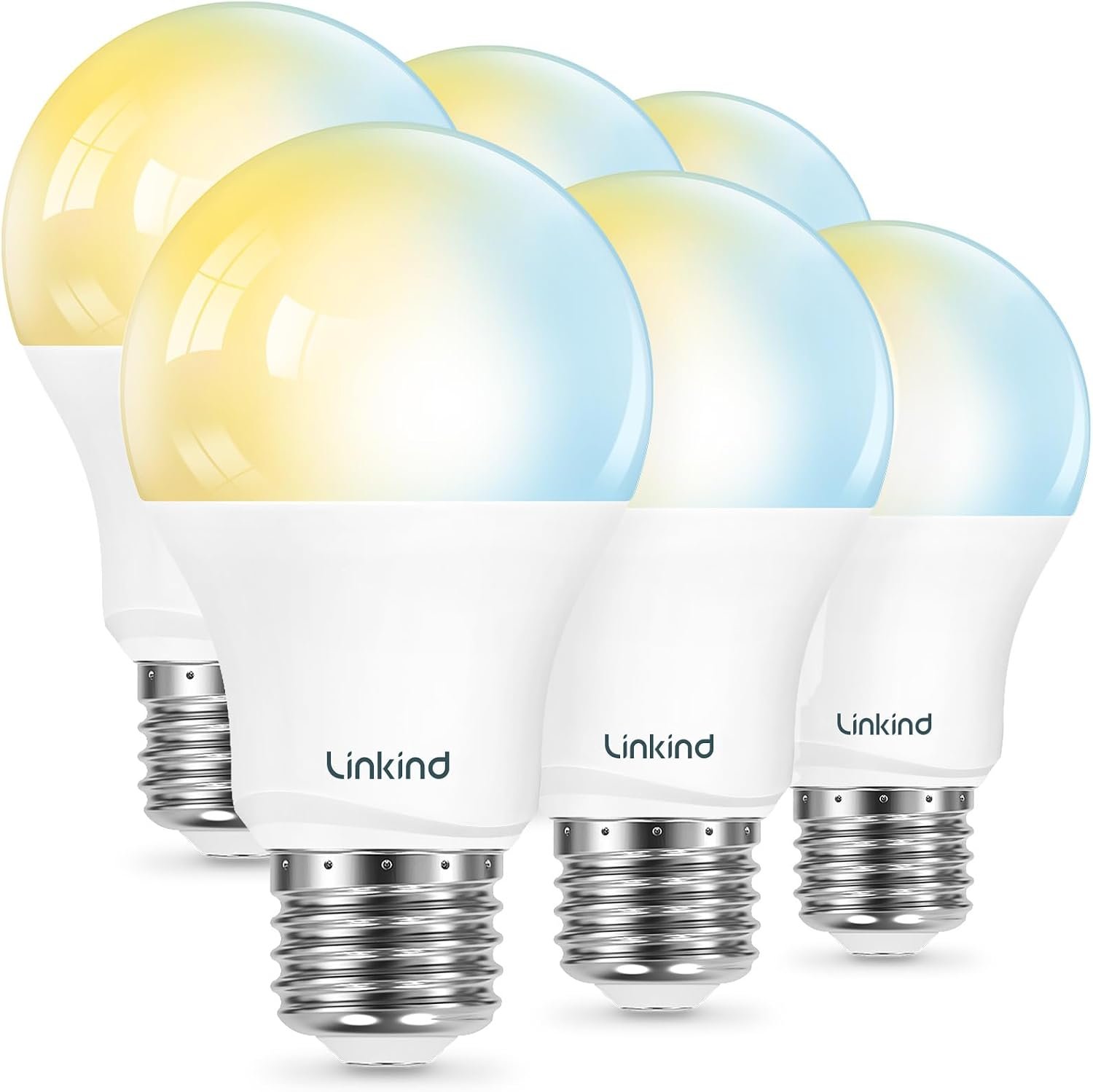 Linkind Smart Light Bulbs, Works with Alexa & Google Home, AiDot App Setup