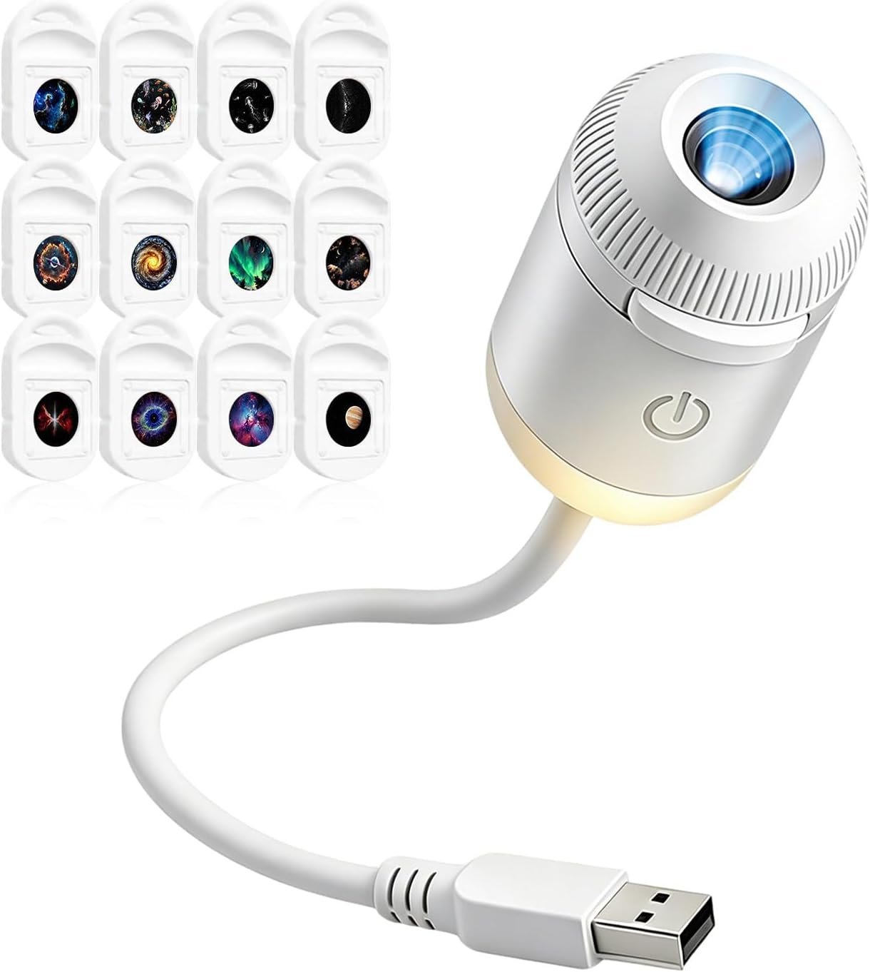 Galaxy Projector Night Light, 2 in 1 USB Star Projector for Bedroom Ceiling