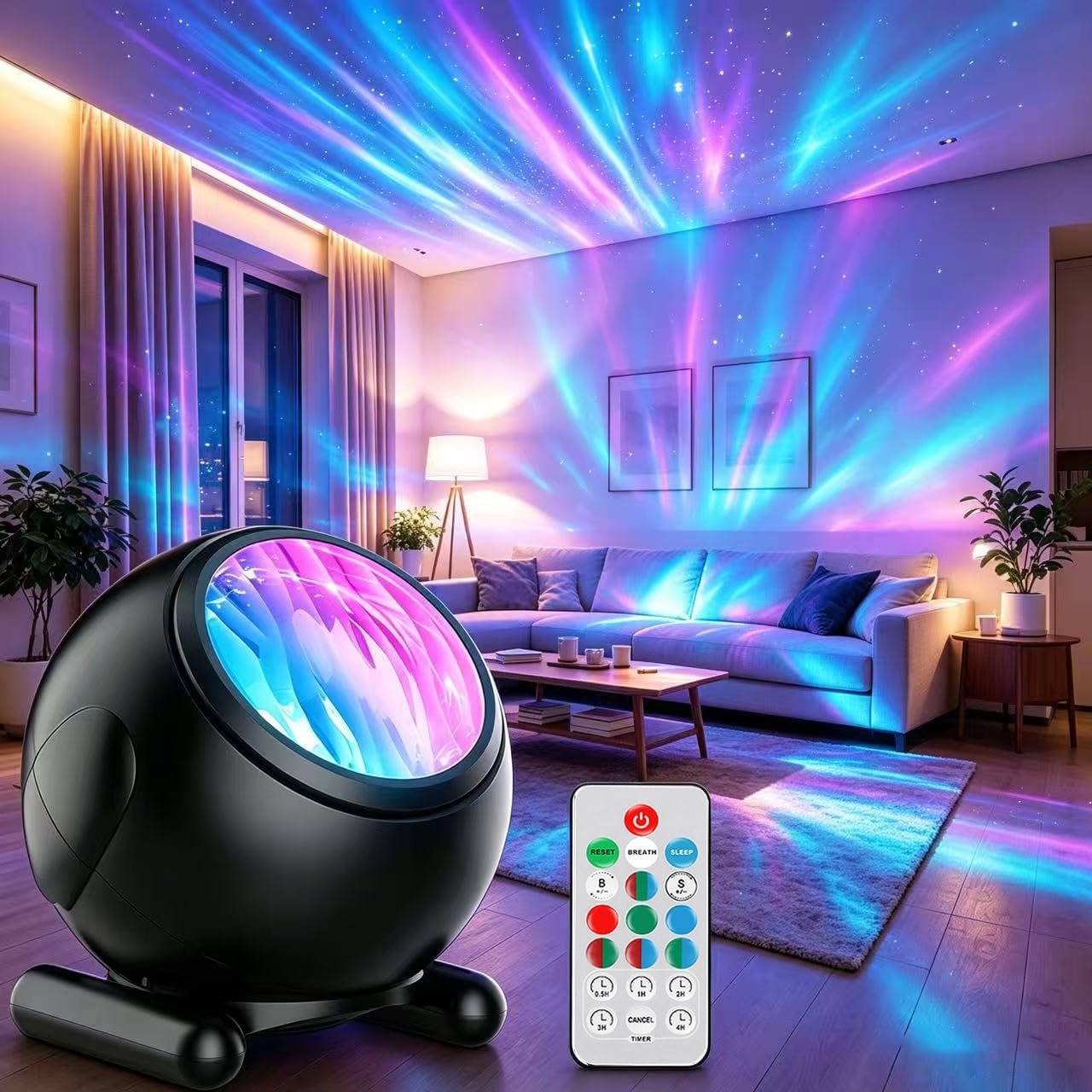 Northern Galaxy Night Light Projector, Aurora Light Projector for Bedroom