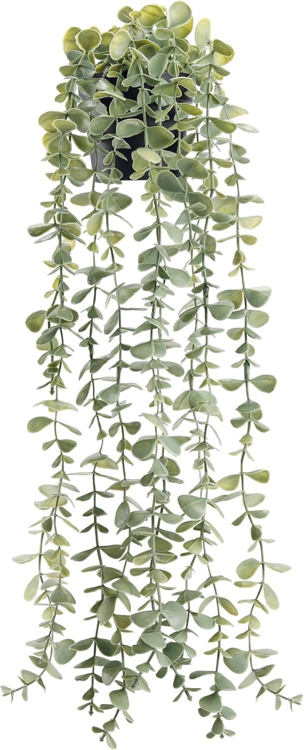Der Rose 24″ Fake Hanging Eucalyptus Plant for Bathroom Wall Art Decor