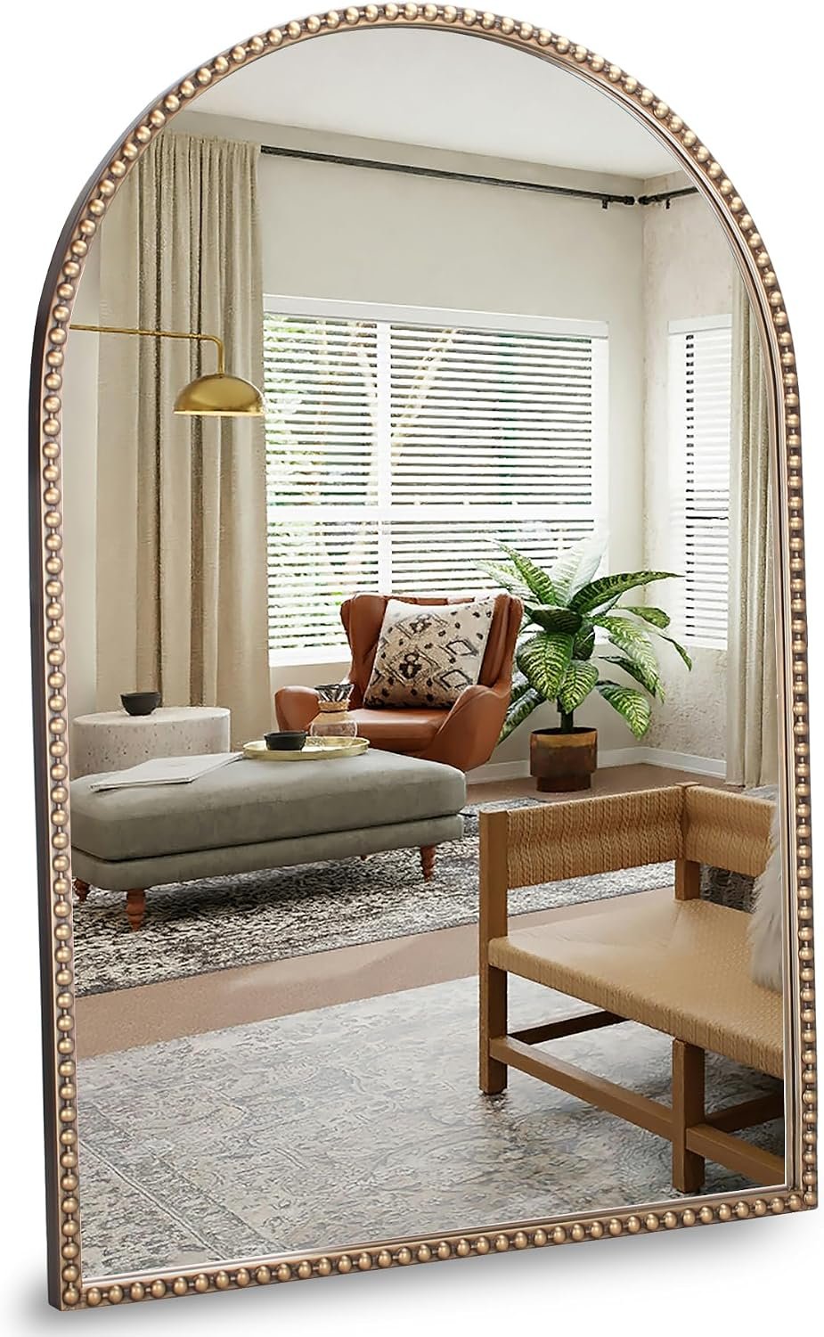 Antique Gold Arched Wall Mirror 24″ x 36″