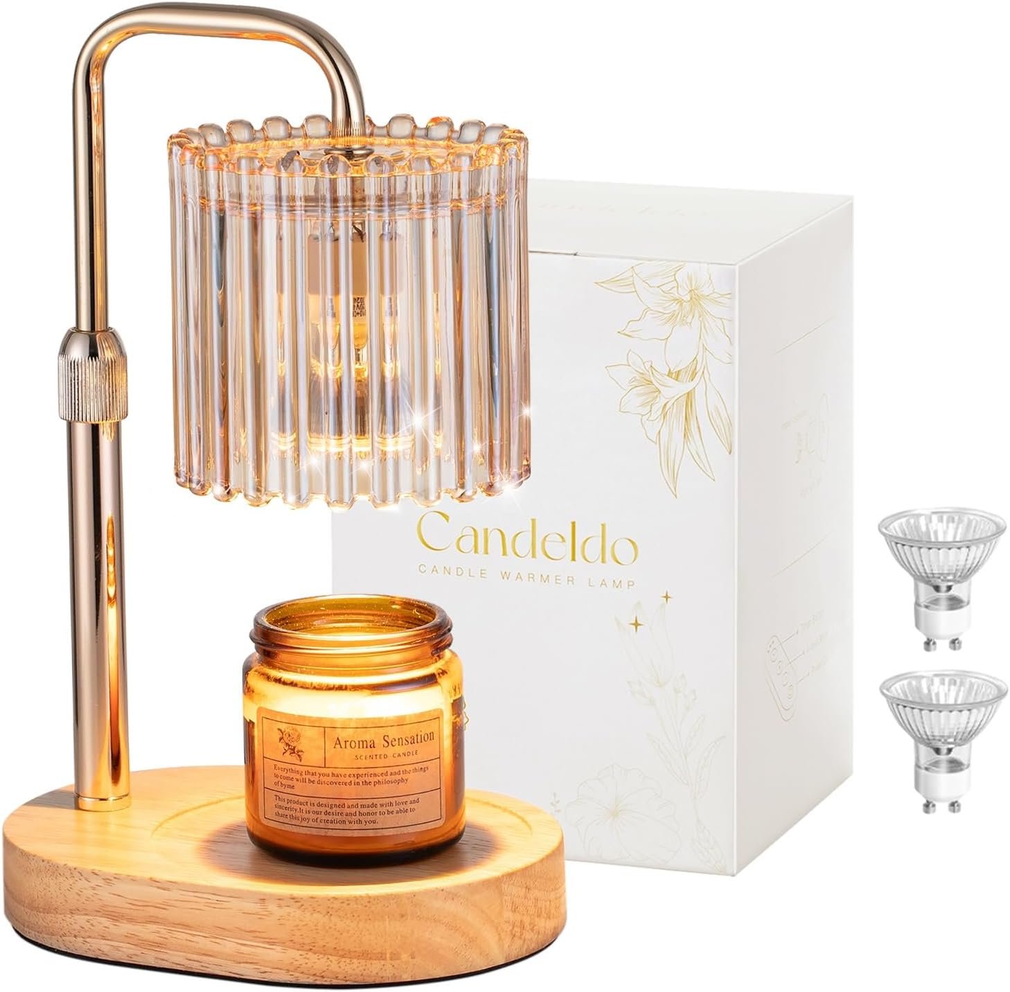 Candle Warmer Lamp with Timer: Gold Wax Melt Warmer