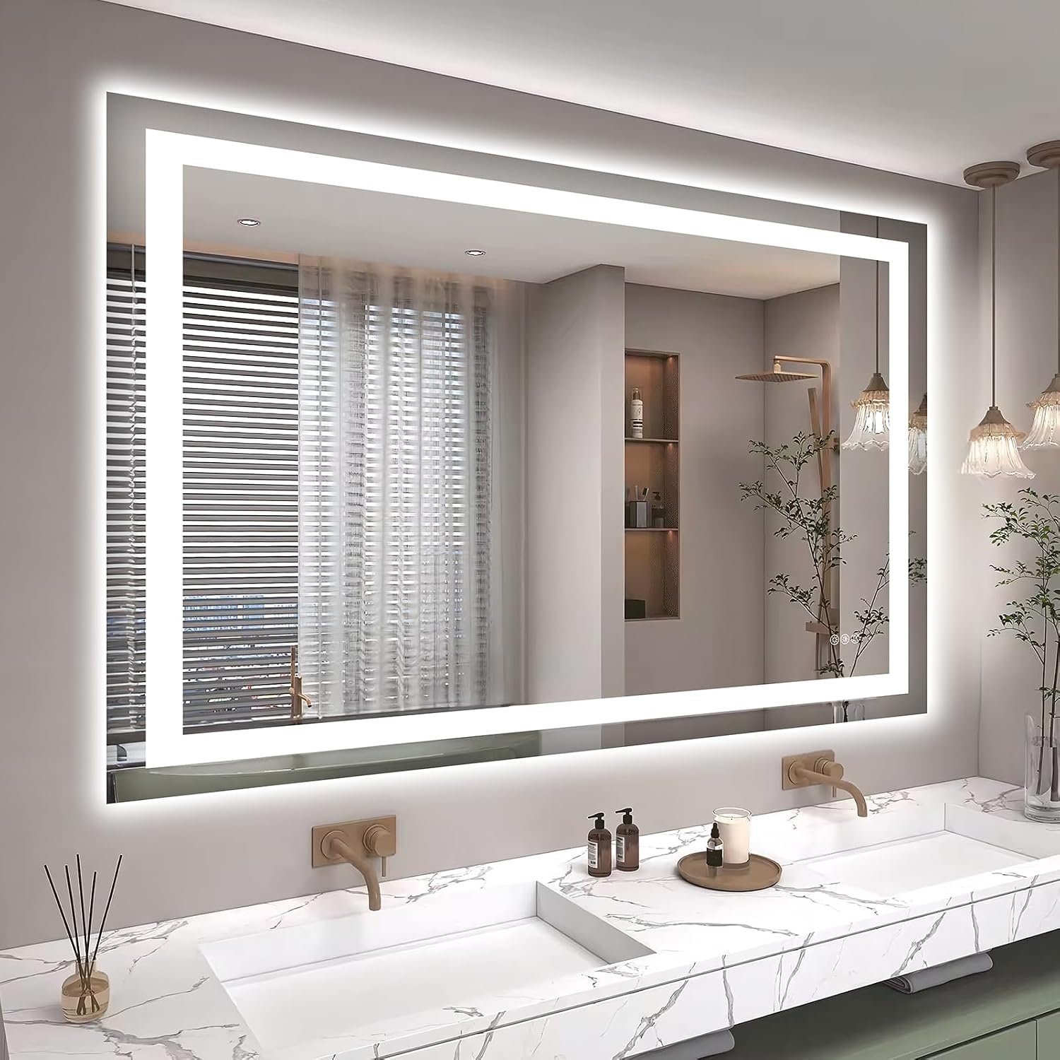 48″X36″ LED Bathroom Mirror with Lights, UL Listed