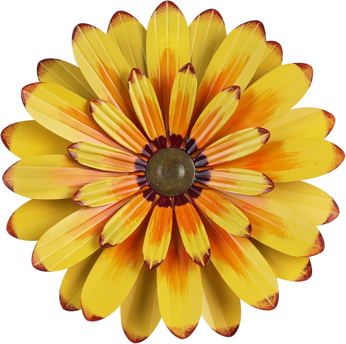 16” Metal Flower Wall Decor – Sunflower Wall Art Decorations Hanging for Bedroom, Living Room, Bathroom Boho Office