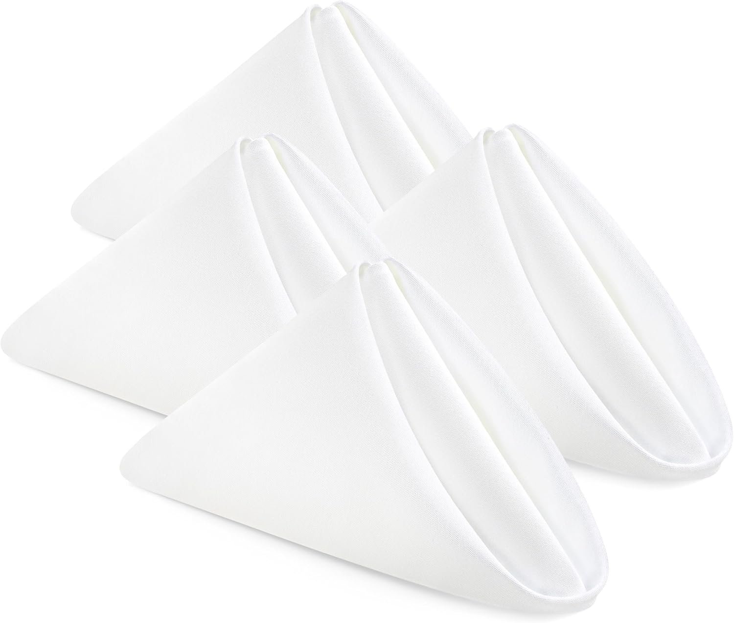 Utopia Home [24 Pack, White] Cloth Napkins 17×17 Inches, 100% Polyester