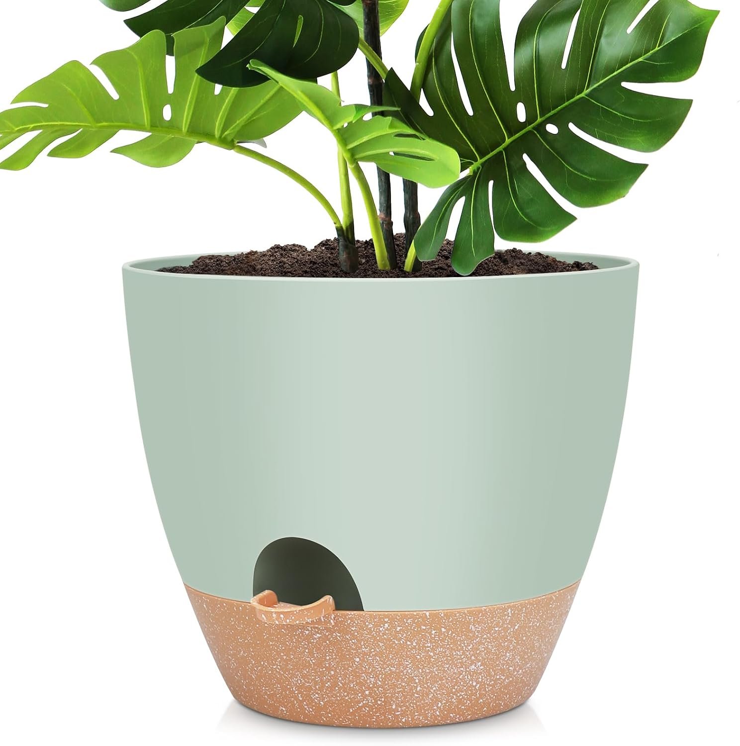 YNNICO 12 inch Large Self Watering Plant Pots for Indoor Outdoor Plants