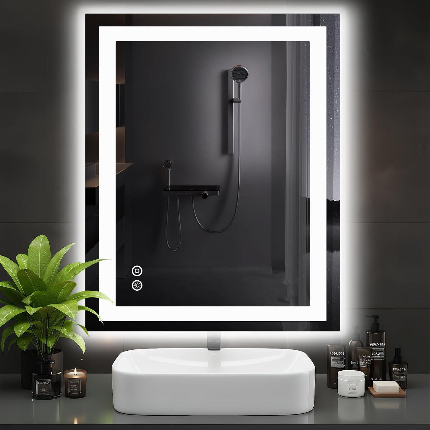 DUMOS 32.1″x40.1″ LED Bathroom Mirror, Bathroom Vanity Mirror