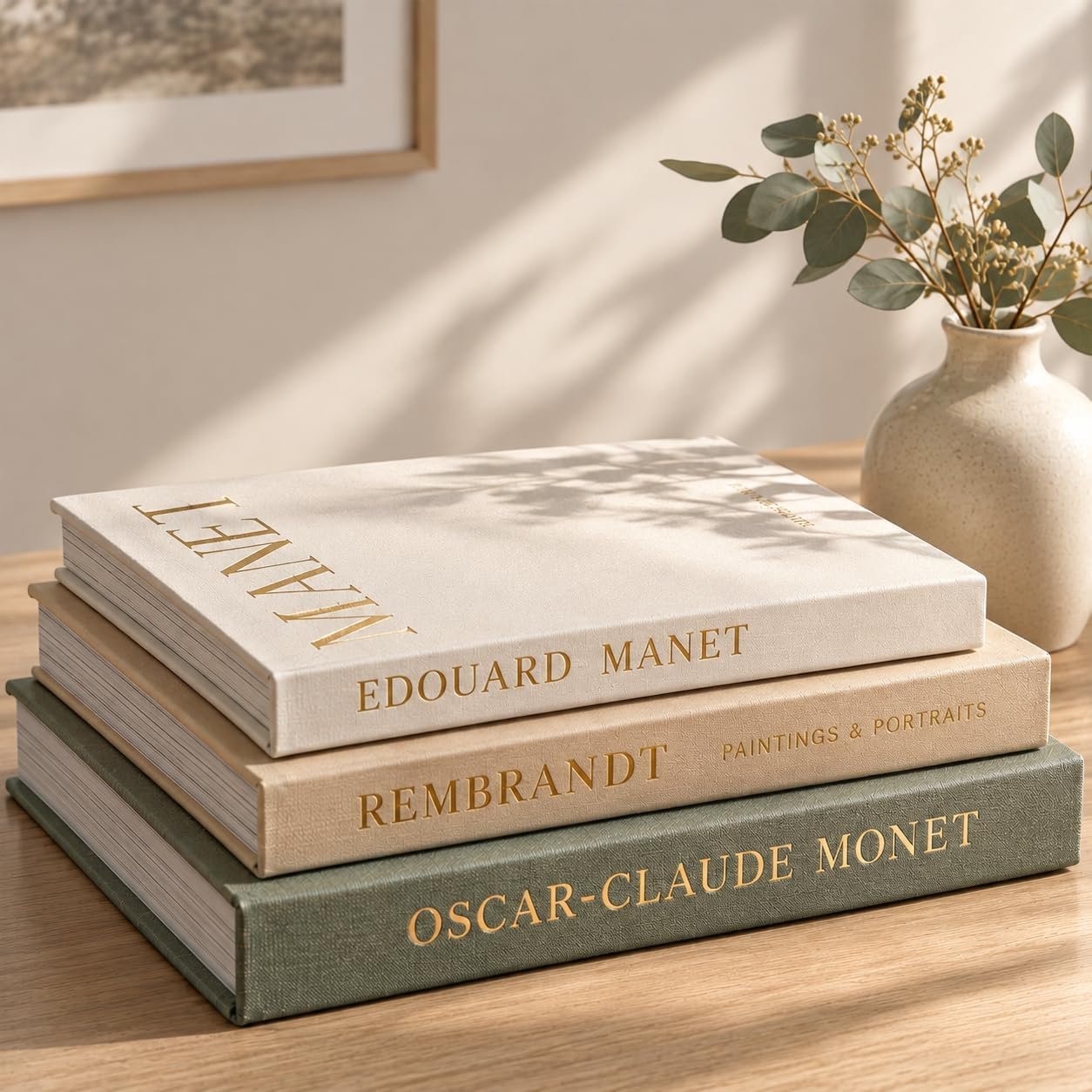 Beautiful Decorative Books, Set of 3 Linen Faux Book Boxes, Sage Fake Book Boxes with Hidden Storage Room for Photos & Keepsakes, Styling Decor for Coffee Tables, Shelves, & Mantels