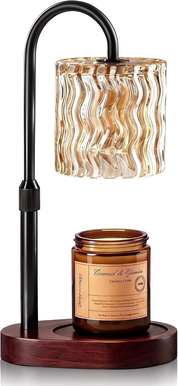 Homelist Candle Warmer Lamp Adjustable Height, with Timer & Dimmer, Black