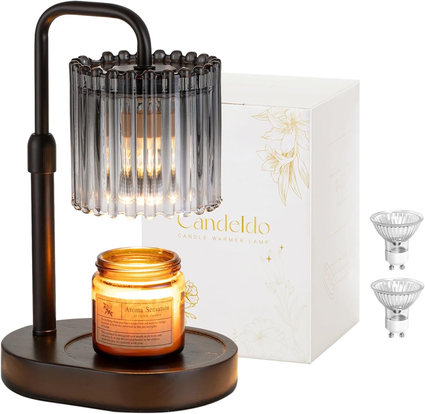 Candle Warmer Lamp with Timer: Black Wax Melt Warmer