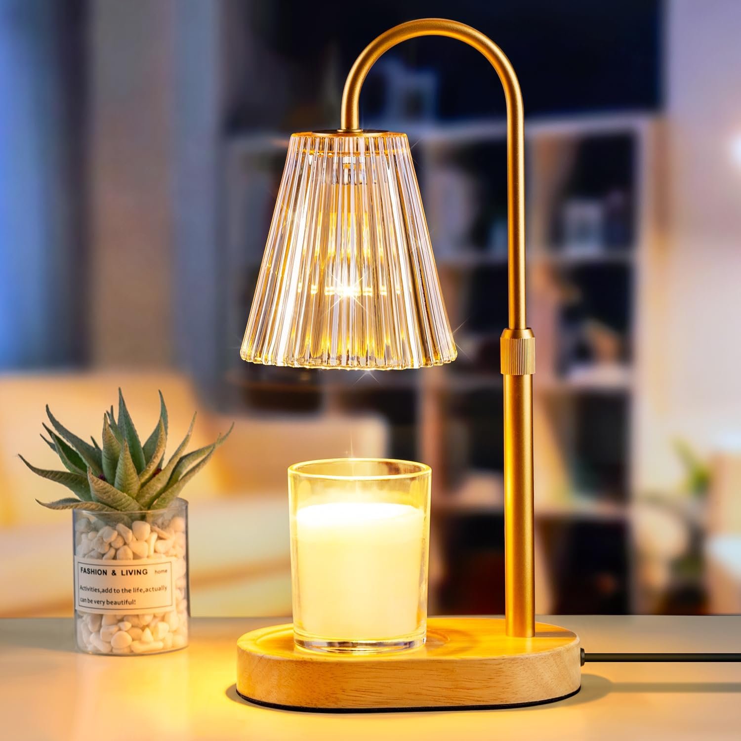 Candle Warmer Lamp with Timer – Electric Candles Wax Warmers Glass Lamps
