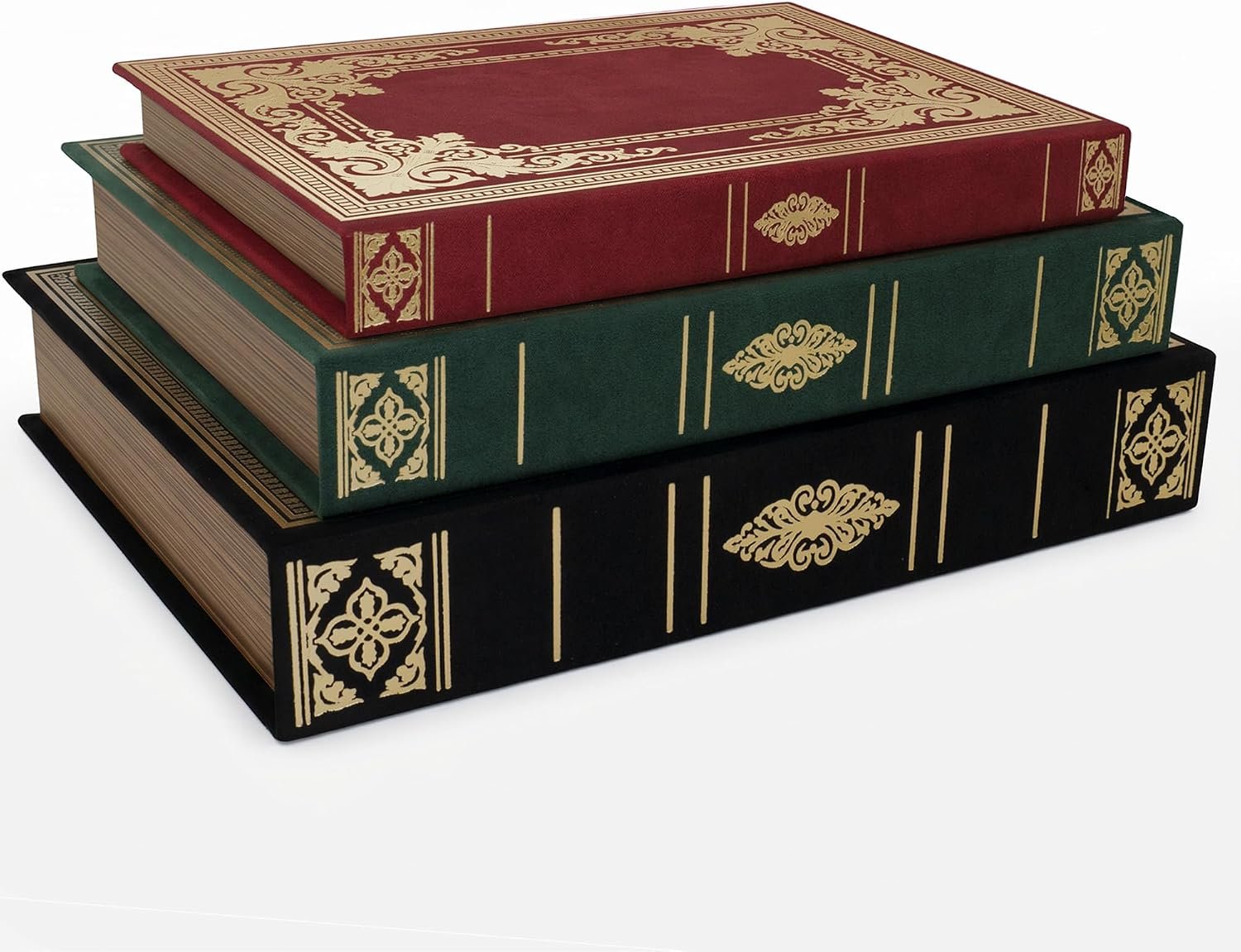 Vintage Faux Book Boxes, 3 Decorative Books with Hidden Storage