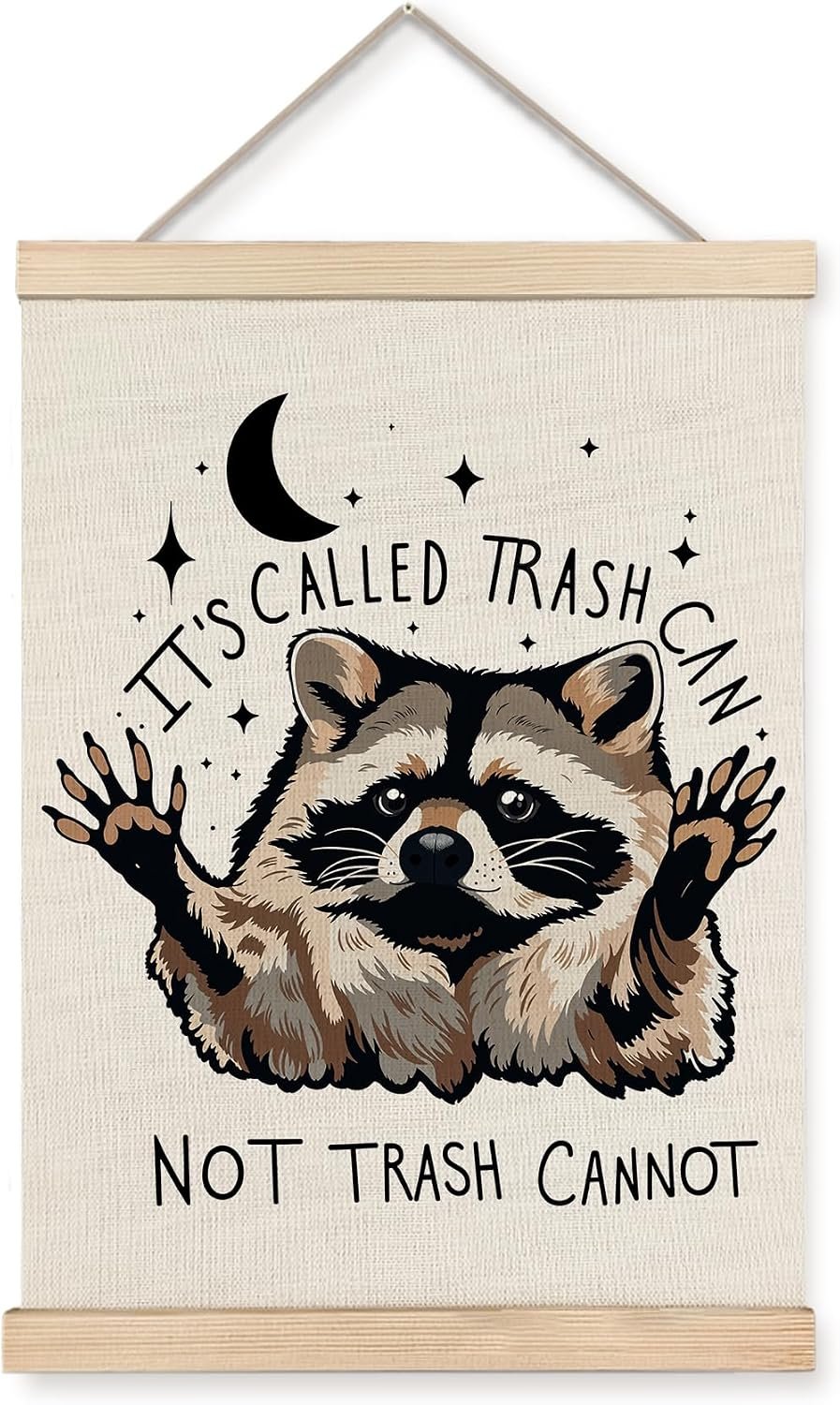 Foritho Funny Motivational Raccoon Poster Wall Art Framed, Gifts for Raccoon Lovers, It’s Called Trash Can Inspirational Trash Panda Canvas Prints Wall Decor for Home Kitchen Office, 12×16 Inch