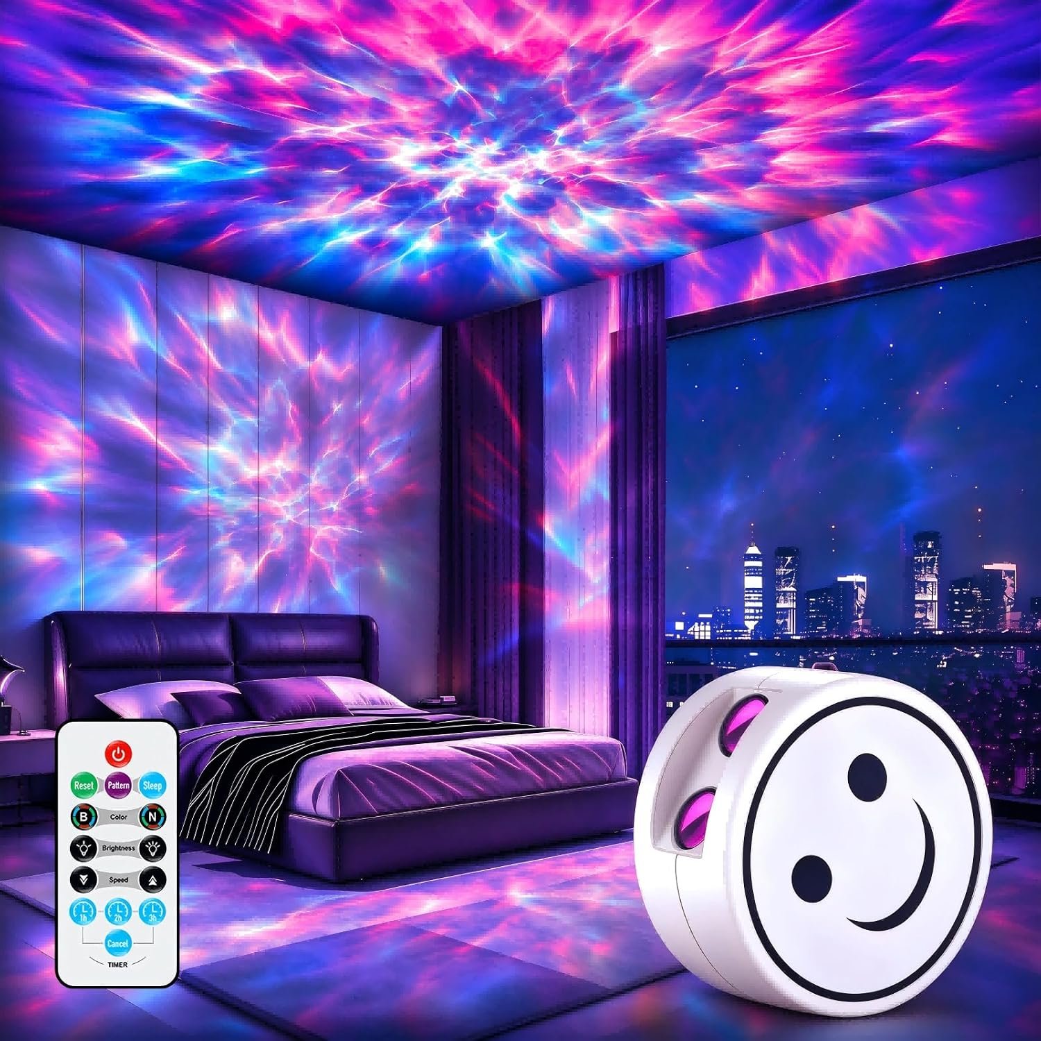 Galaxy Projector Night Light Lamp for Kids Bedroom