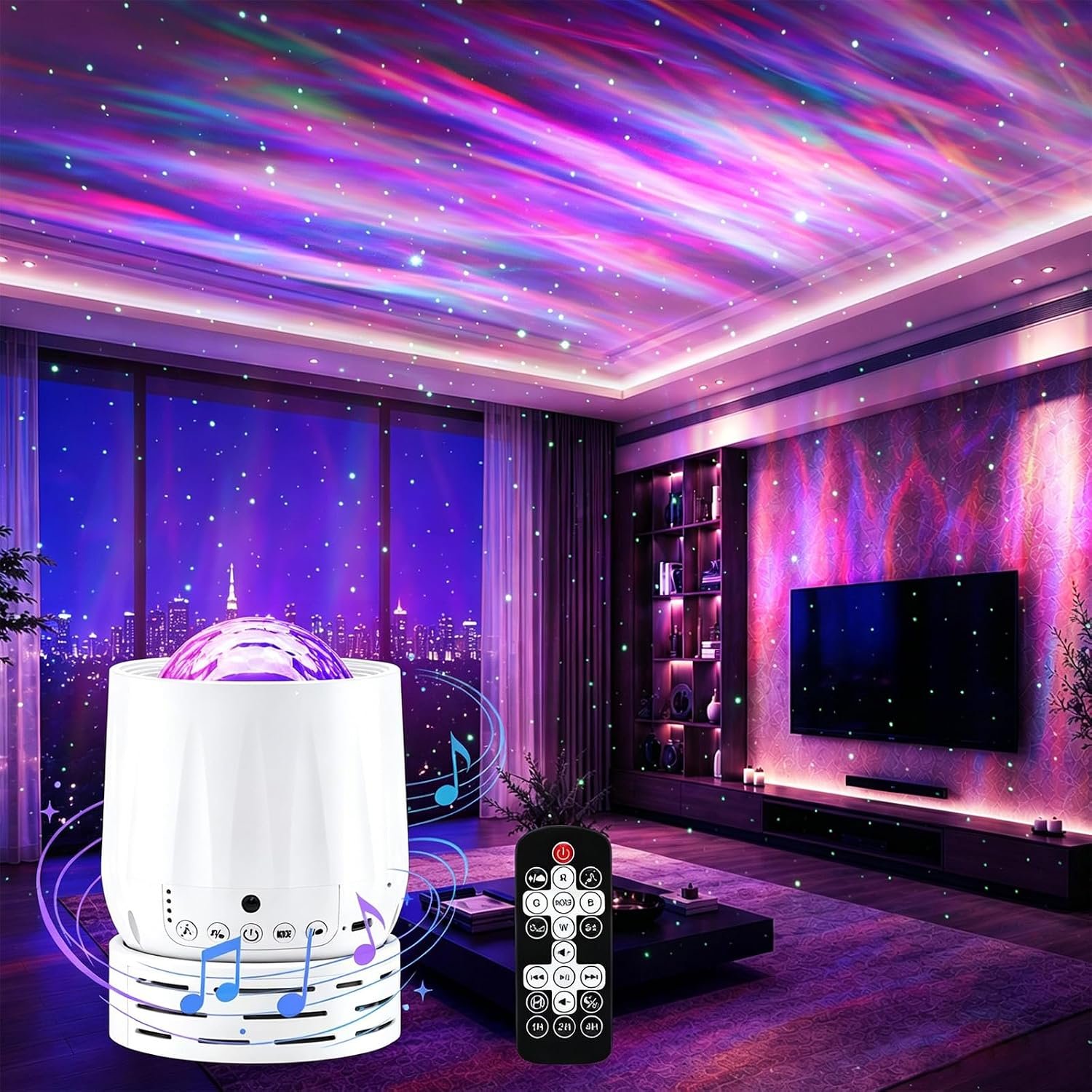 Northern Galaxy Light Aurora Projector,33 Light Effects Night Lights LED