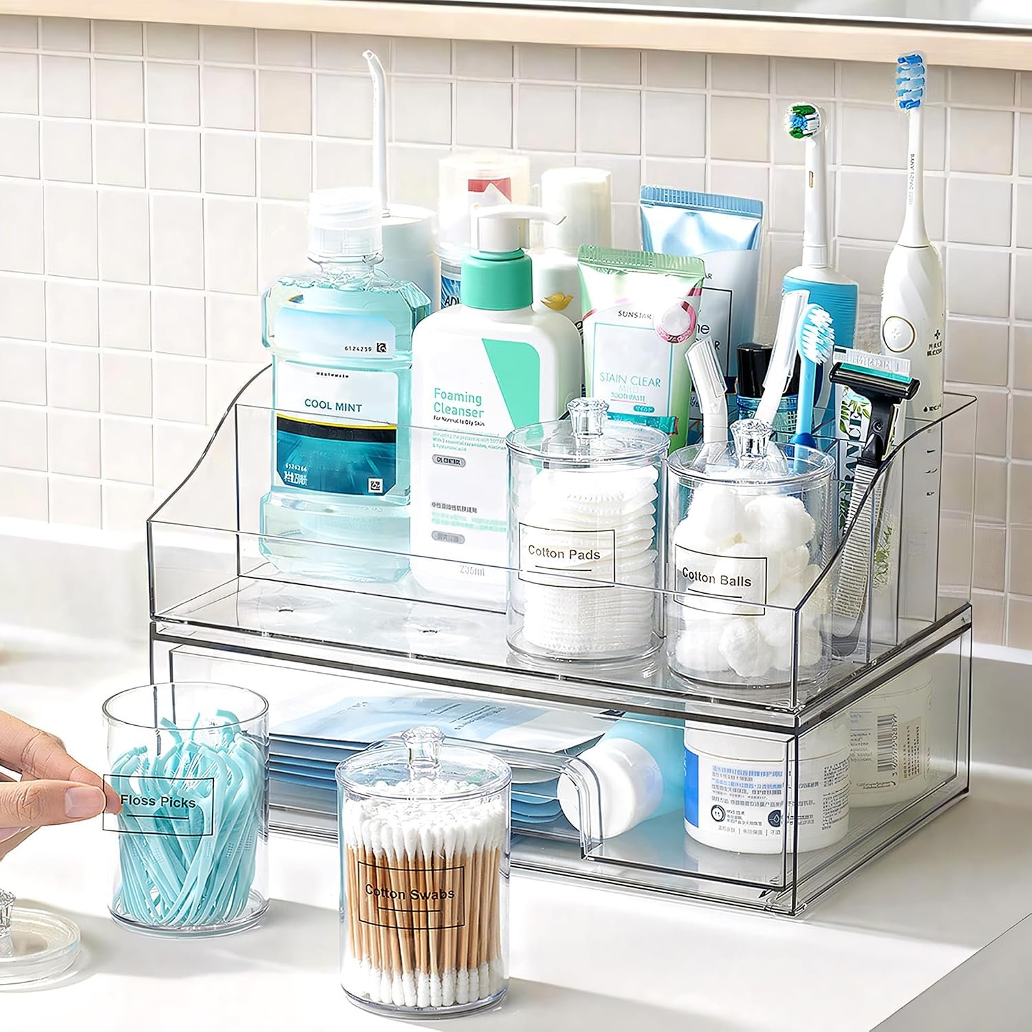 Vtopmart 6 PCS Bathroom Countertop Organizer Sets