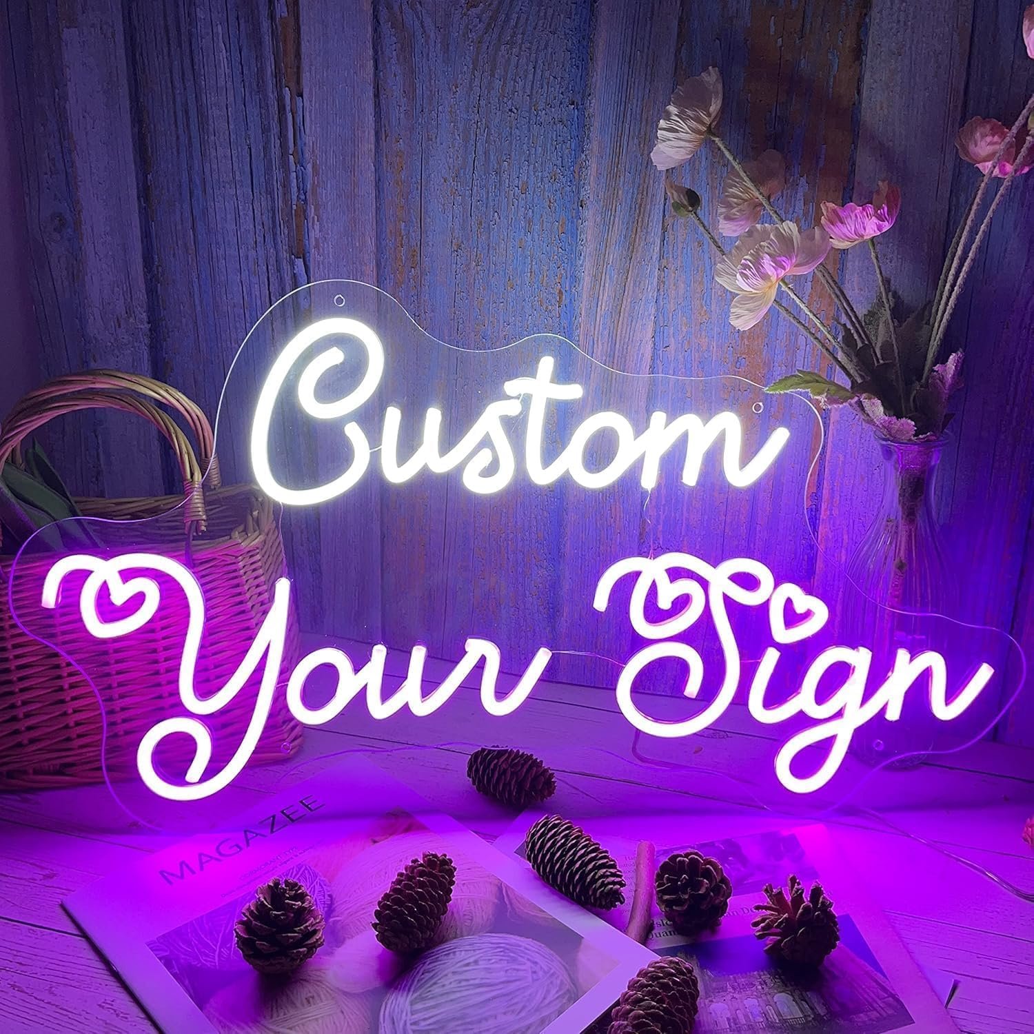 Custom Neon Sign LED Personalized Name Light Wall Decor With Dimmer