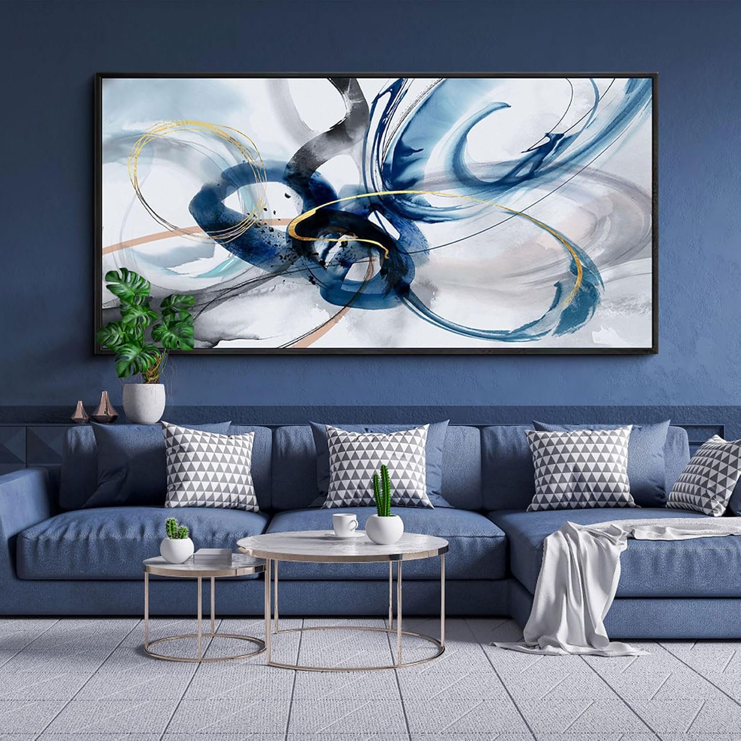 KLAKLA Extra Large Wall Art Abstract Wall Decor Living Room Oversize Canvas