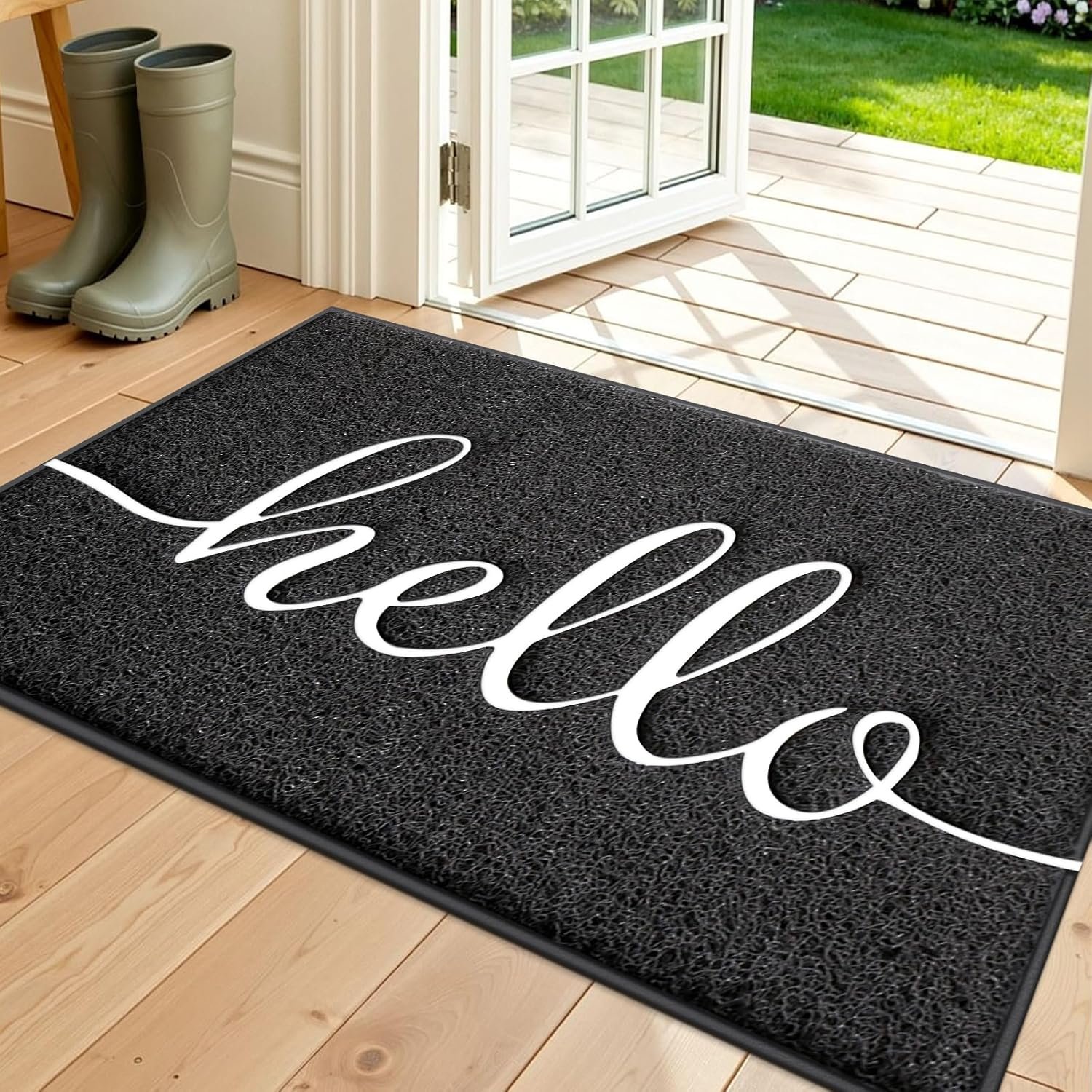 Door Mat Welcome Mat Floor Mat for Entryway, Patio, High Traffic Areas