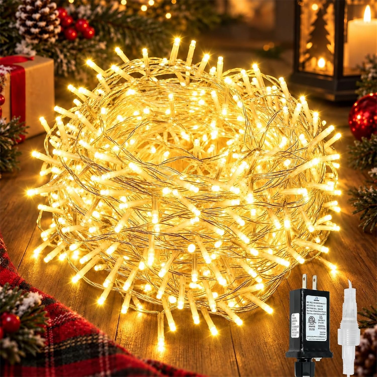 Connectable 240LED 88Ft String Lights, Christmas Lights Indoor Outdoor