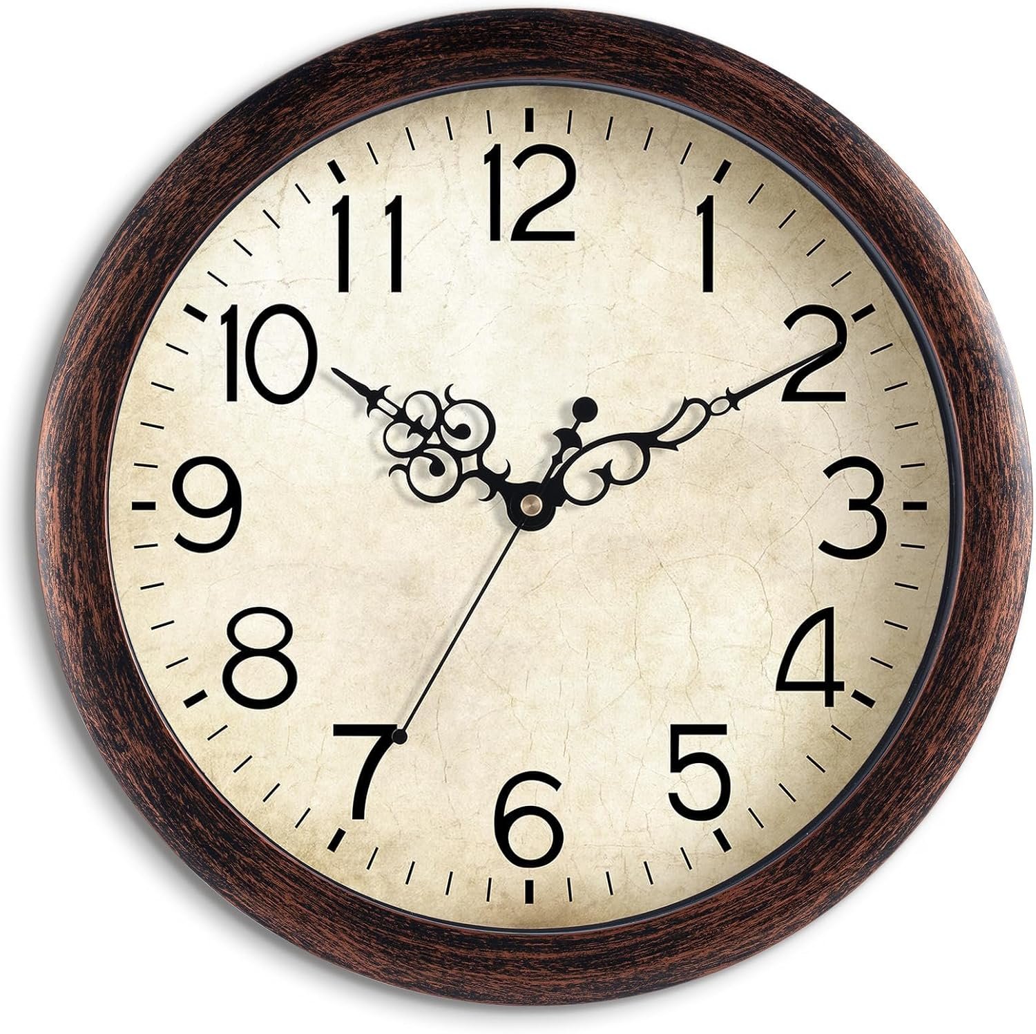 KECYET Wall Clock Vintage Battery Operated Quartz Silent 8″ for Kitchen