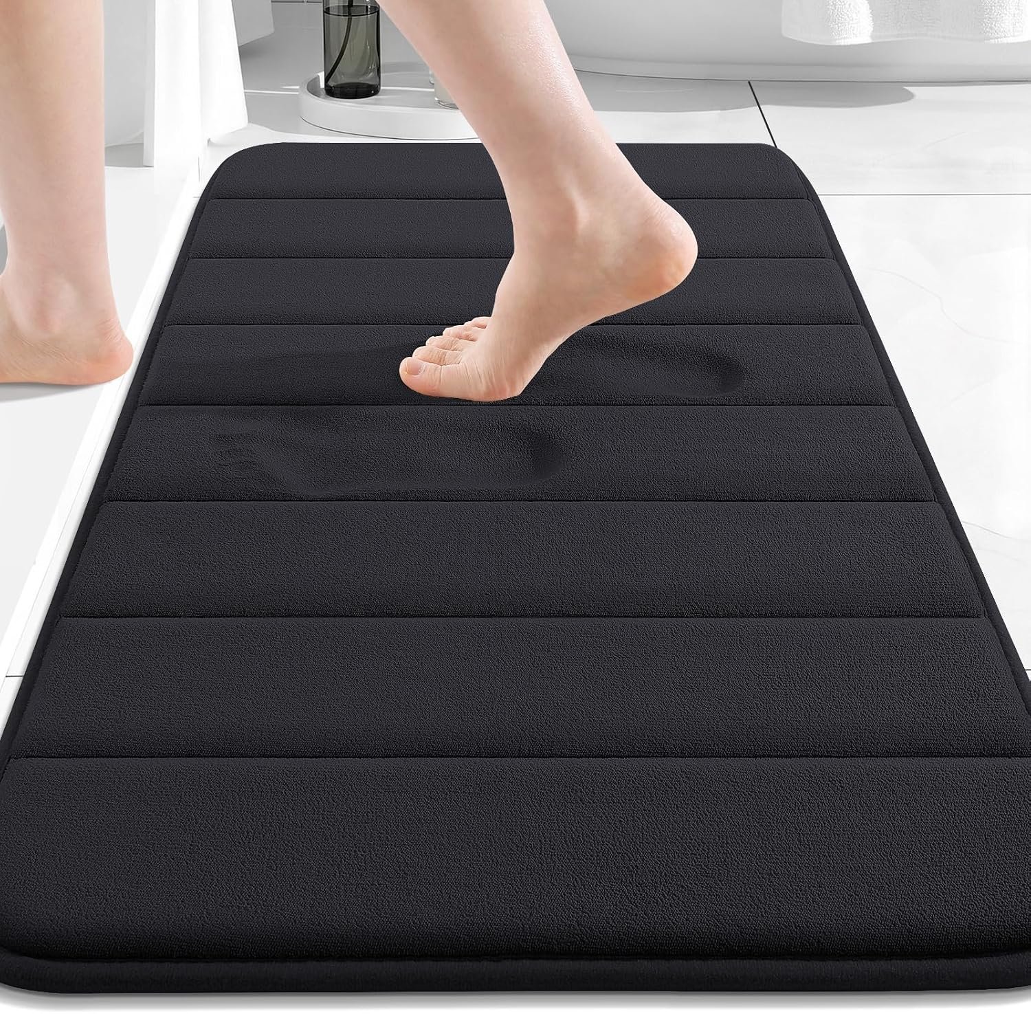 Buganda Memory Foam Bath Mat 30 x 20, Ultra Soft Absorbent Bathroom Rugs