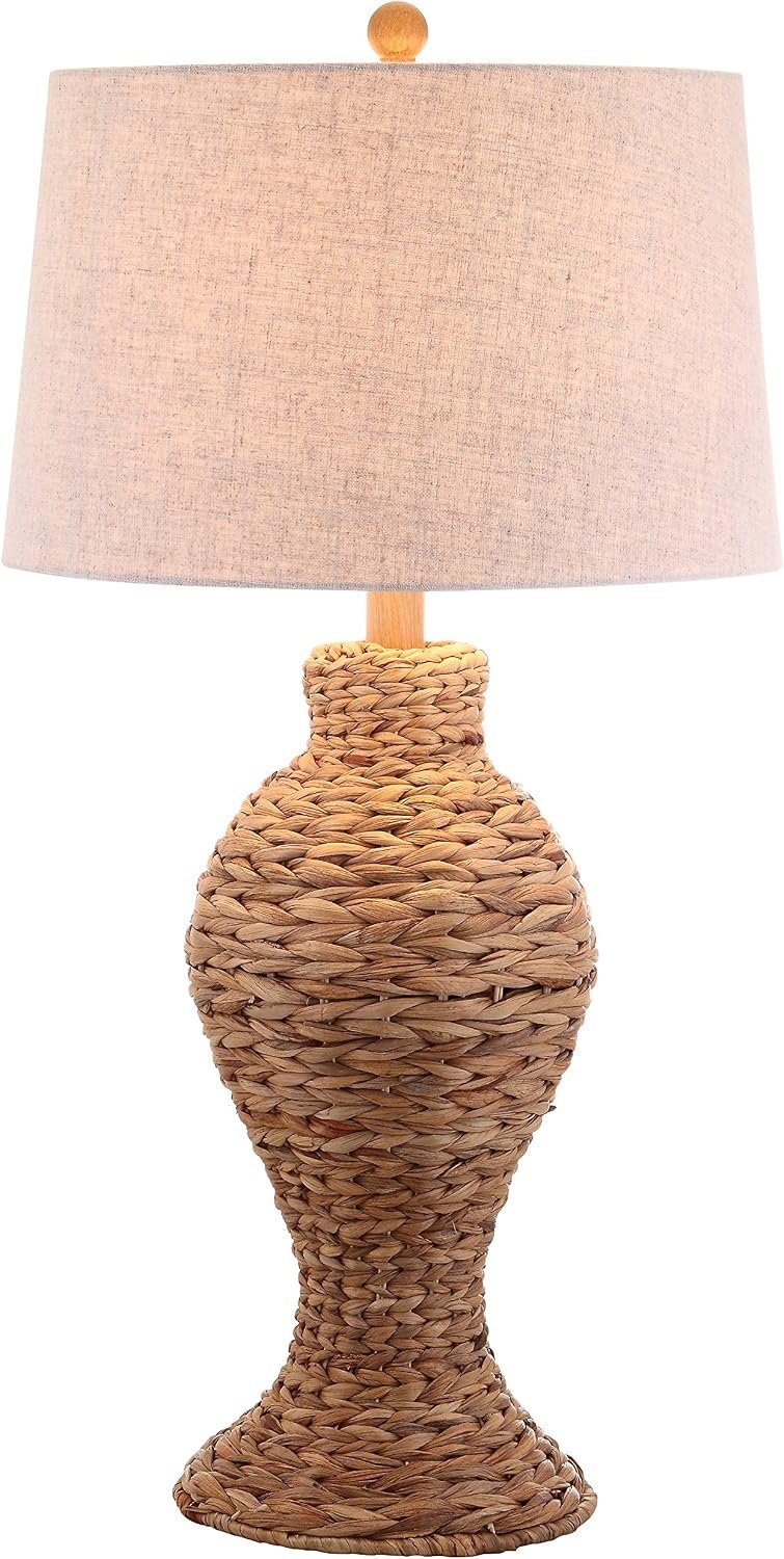 JONATHAN Y Elicia Farmhouse 31″ Water Hyacinth Table Lamp, Natural