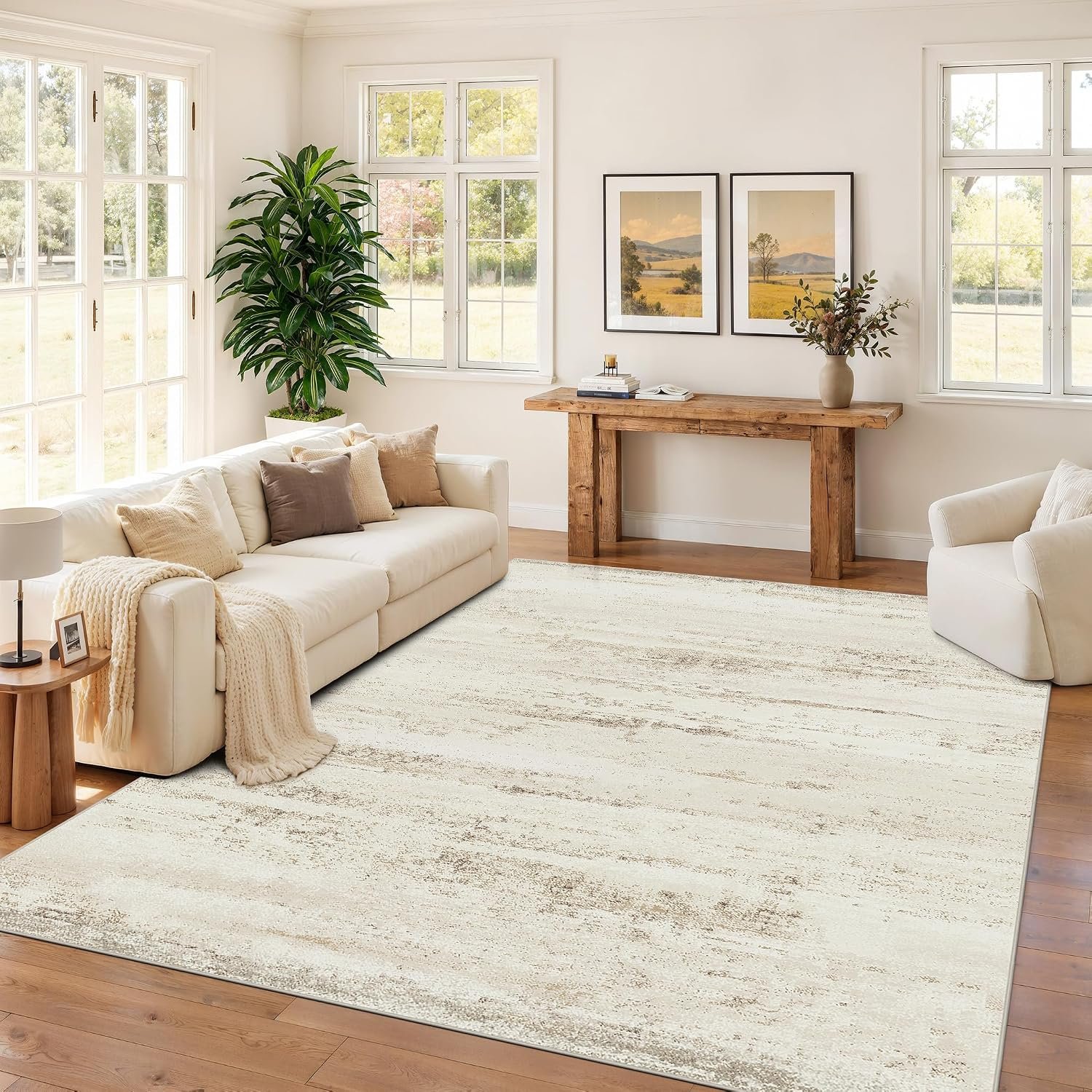 Washable Rugs 8×10 Area Rugs for Living Room,Bedroom,Dining Room Carpets