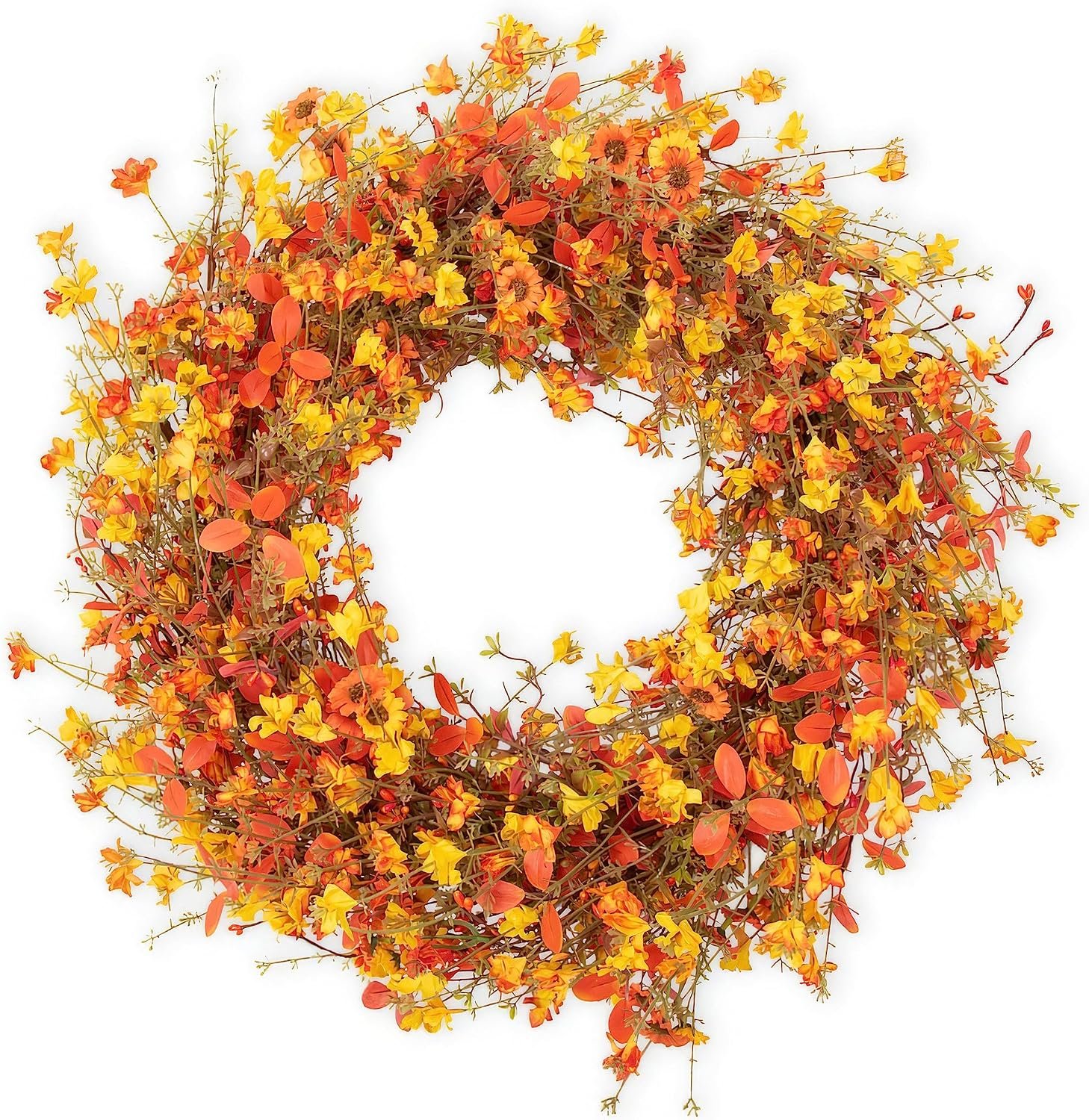 22 Inch Fall Wreaths for Front Door Boho Fall Wreath Autumn Wreath